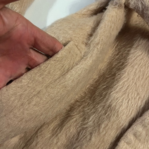 SNIDEL Coat Beige ONESIZE OS Tan Fall Winter Belted Coat Jacket Cozy S M L XL - Picture 8 of 11